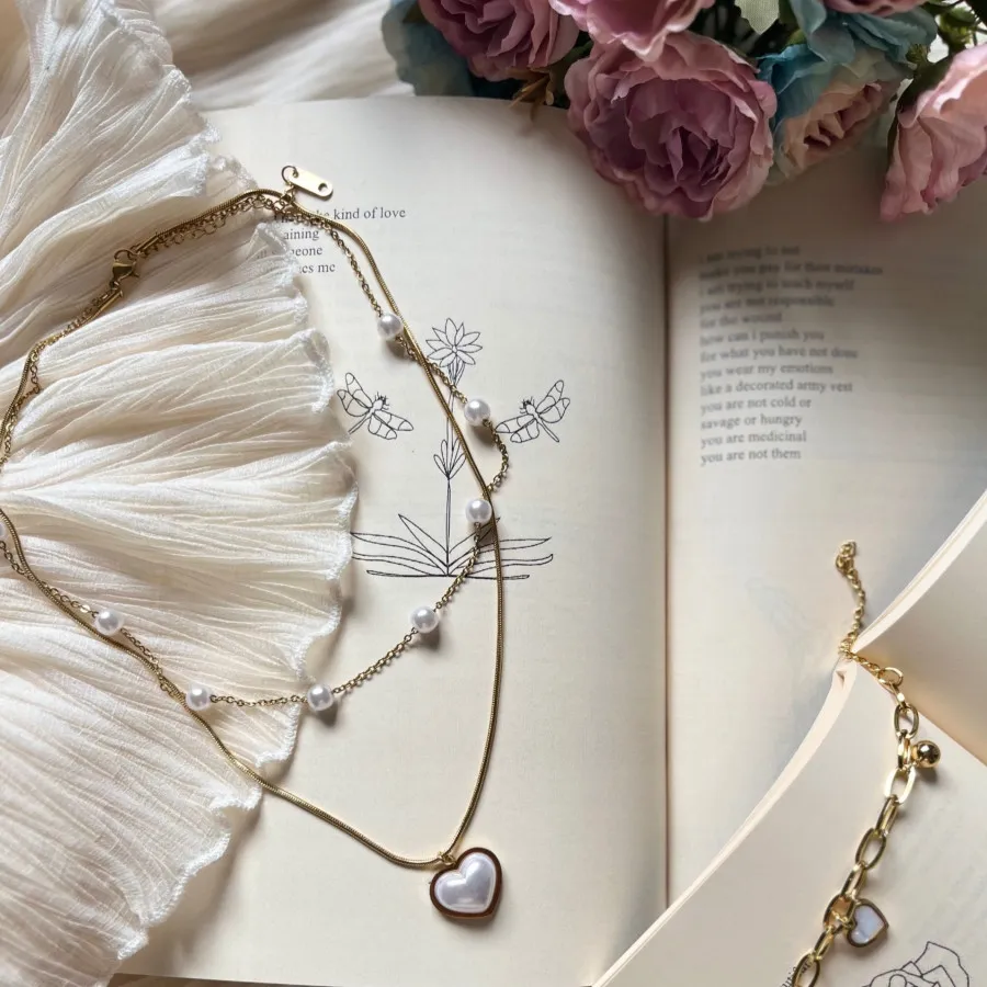 گردنبند دو لاین استیل