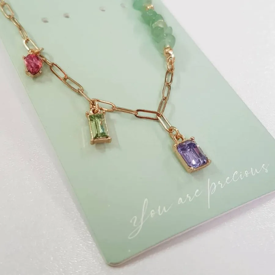 گردنبند سنگ آونتورین اصل