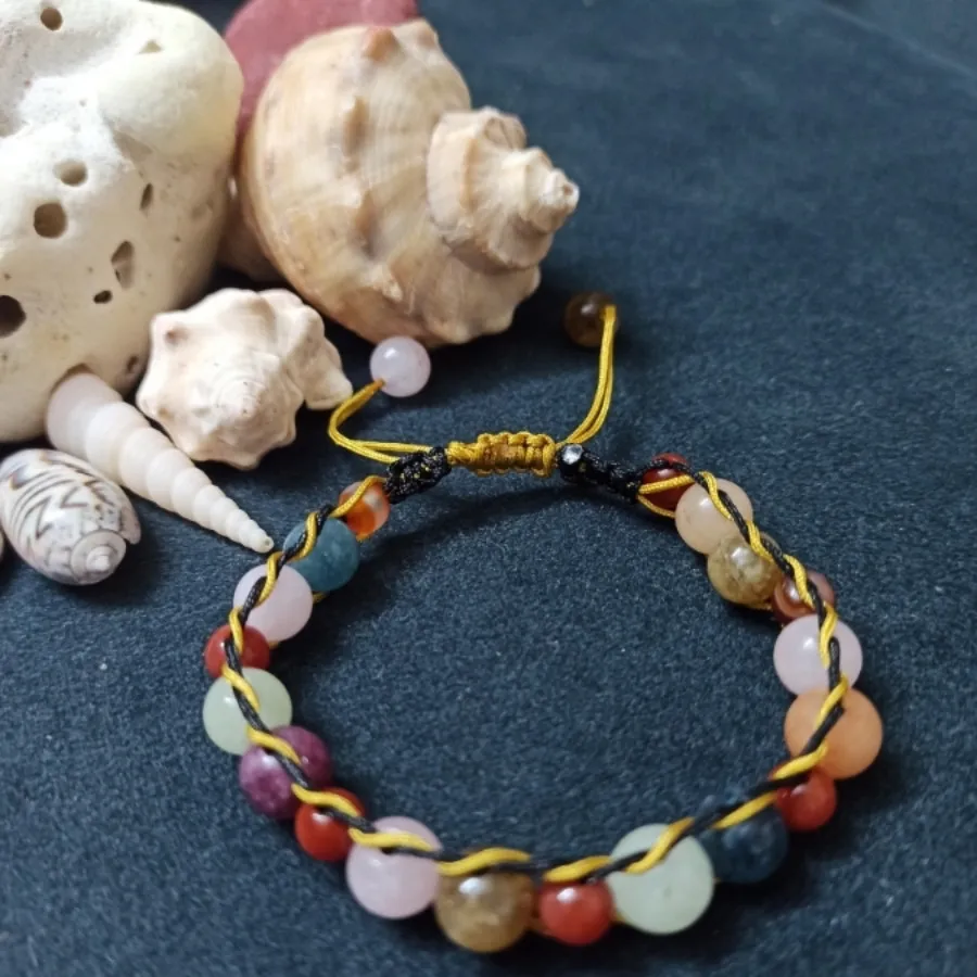 دستبند بافت و سنگ