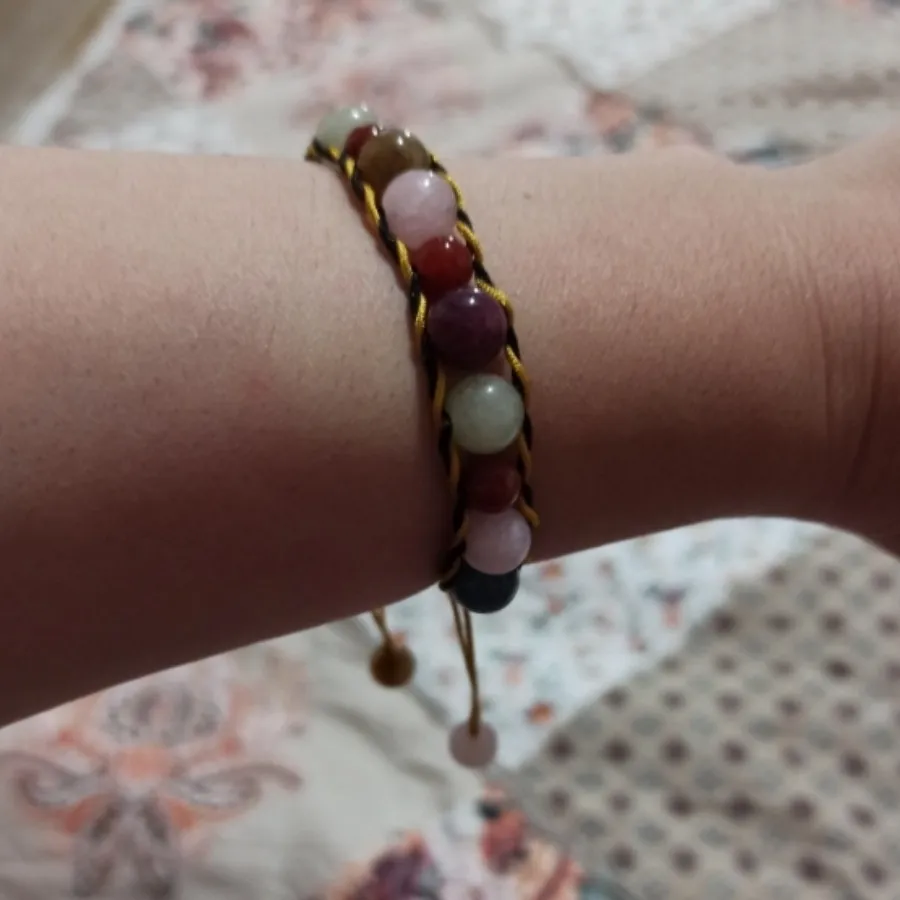 دستبند بافت و سنگ