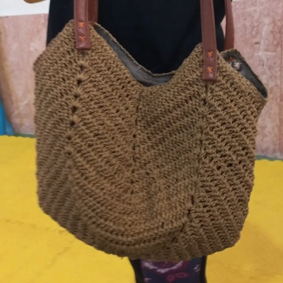 کیف کار دست با نخ مکرومه