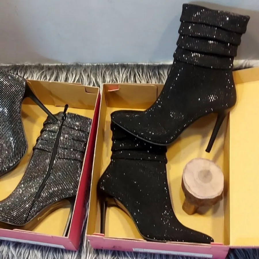 بوت نگینی بغل زیپ بی ریزش