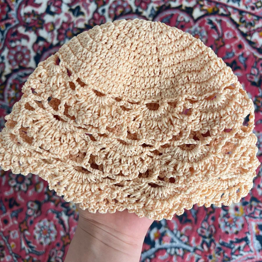 کلاه تابستانی قلاب بافی