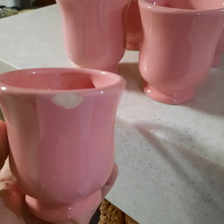 ست لیوان سفالی لعابدار