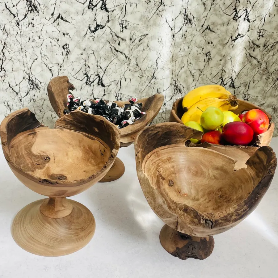 ظرف پذیرایی چوبی روستیک