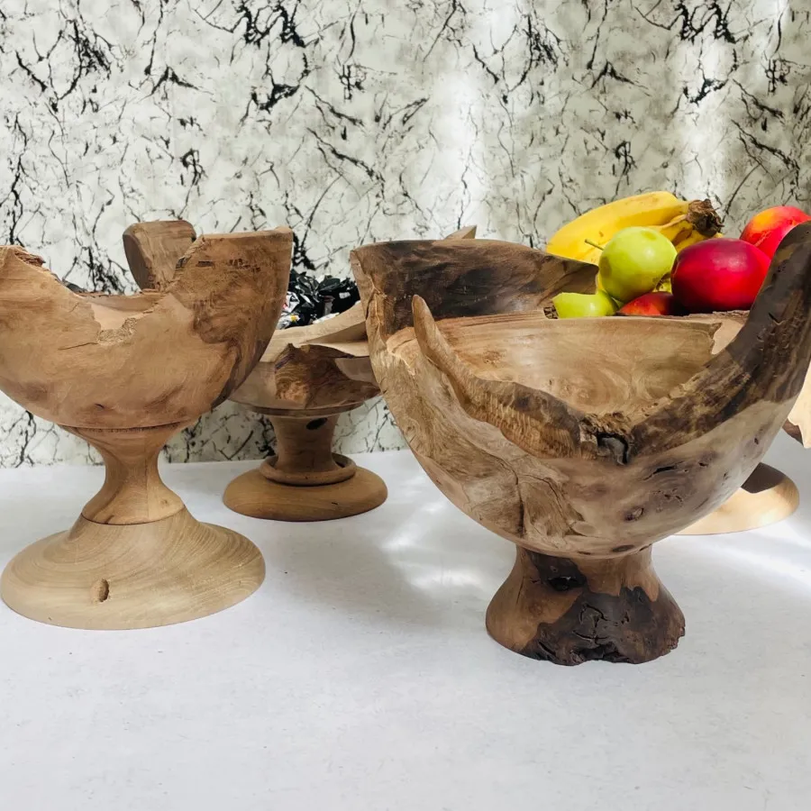 ظرف پذیرایی چوبی روستیک