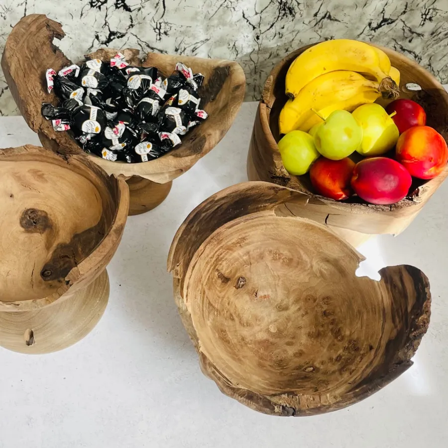 ظرف پذیرایی چوبی روستیک