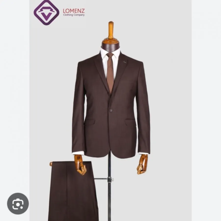 کت شلوار قهوه ای مردانه