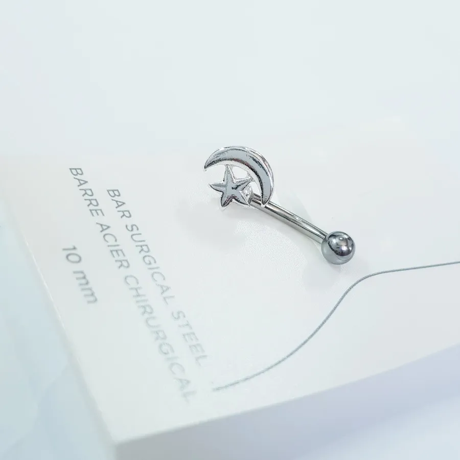 پیرسینگ ناف استیل ستاره