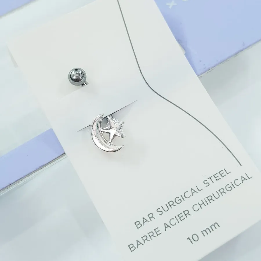 پیرسینگ ناف استیل ستاره