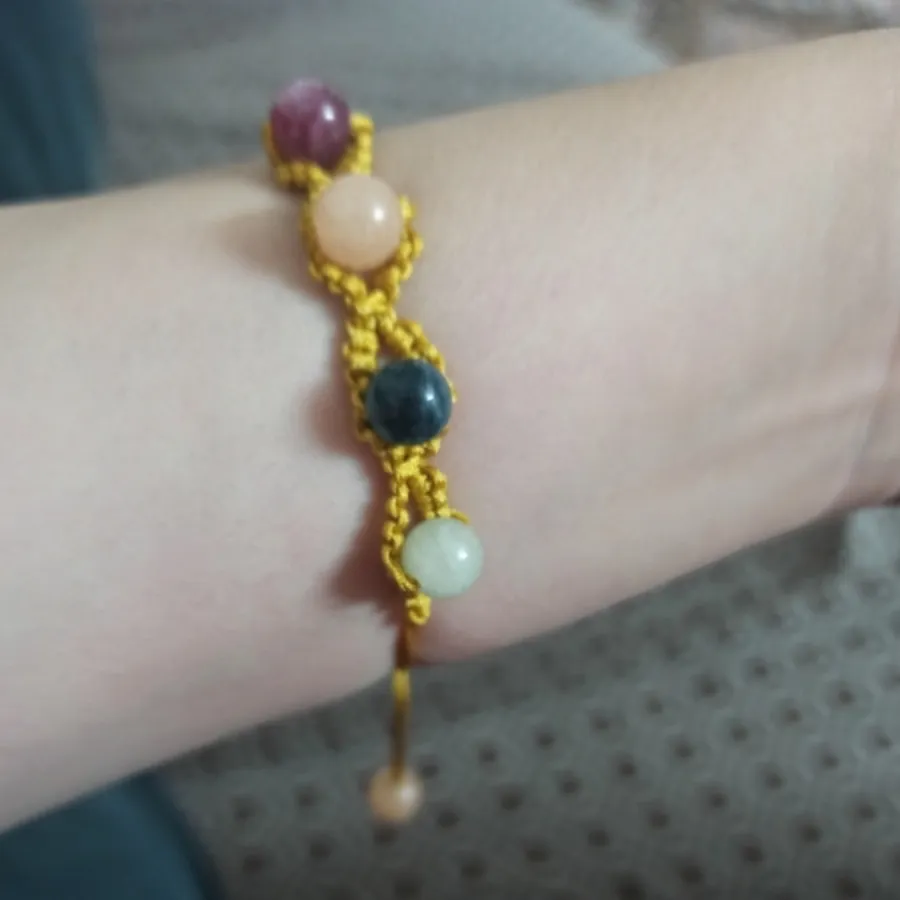 دستبند بافت و سنگ