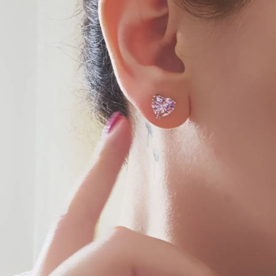 گوشواره صورتی ژوپینگ