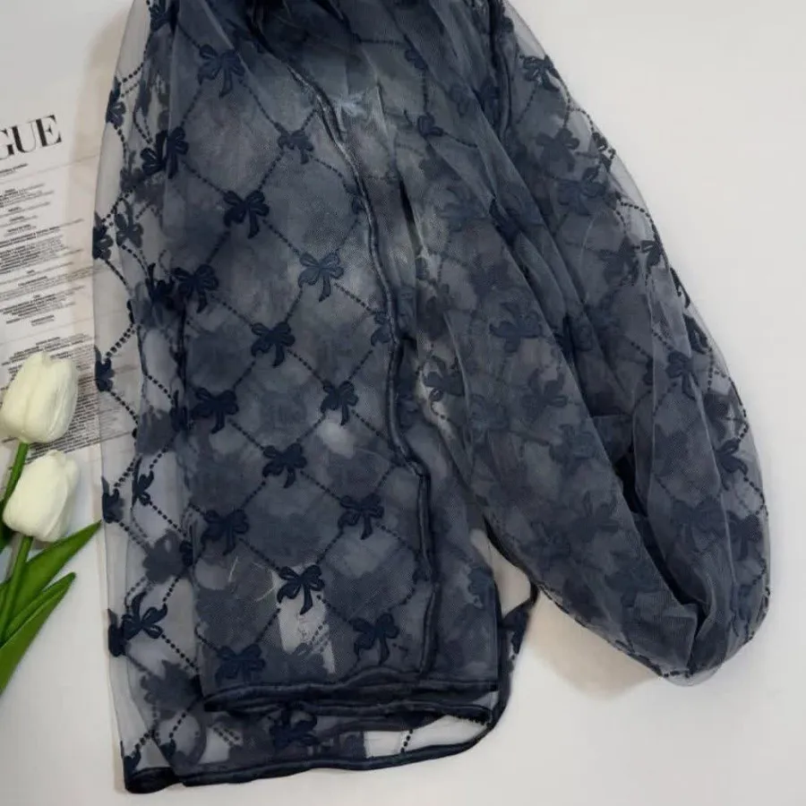 شال توری مخمل برجسته