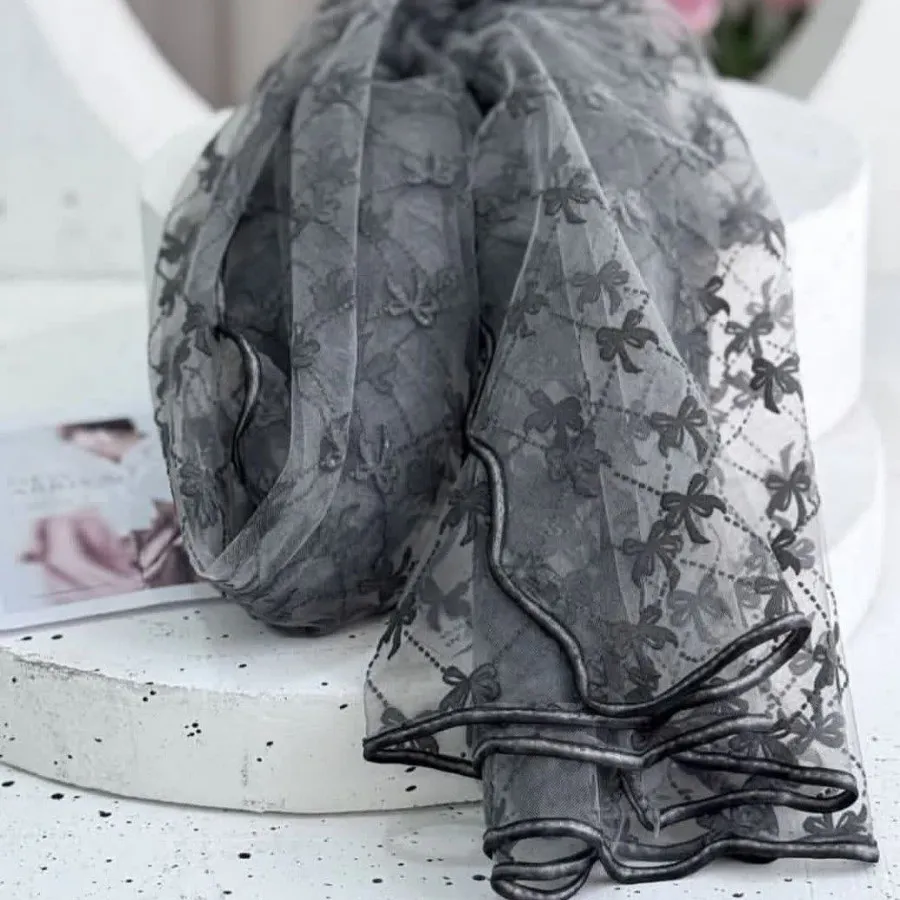 شال توری مخمل برجسته