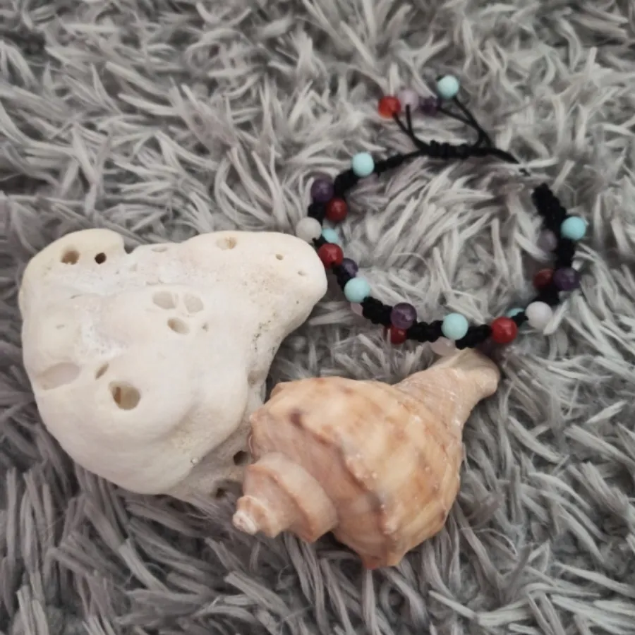 دستبند بافت و سنگ طبیعی