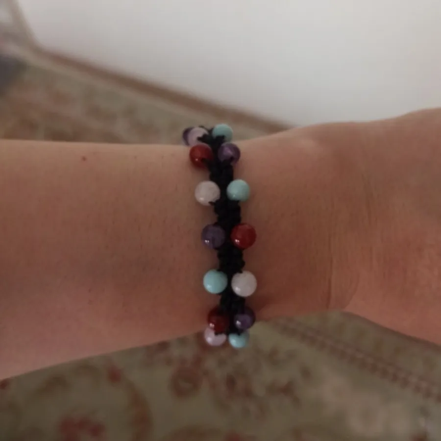 دستبند بافت و سنگ طبیعی