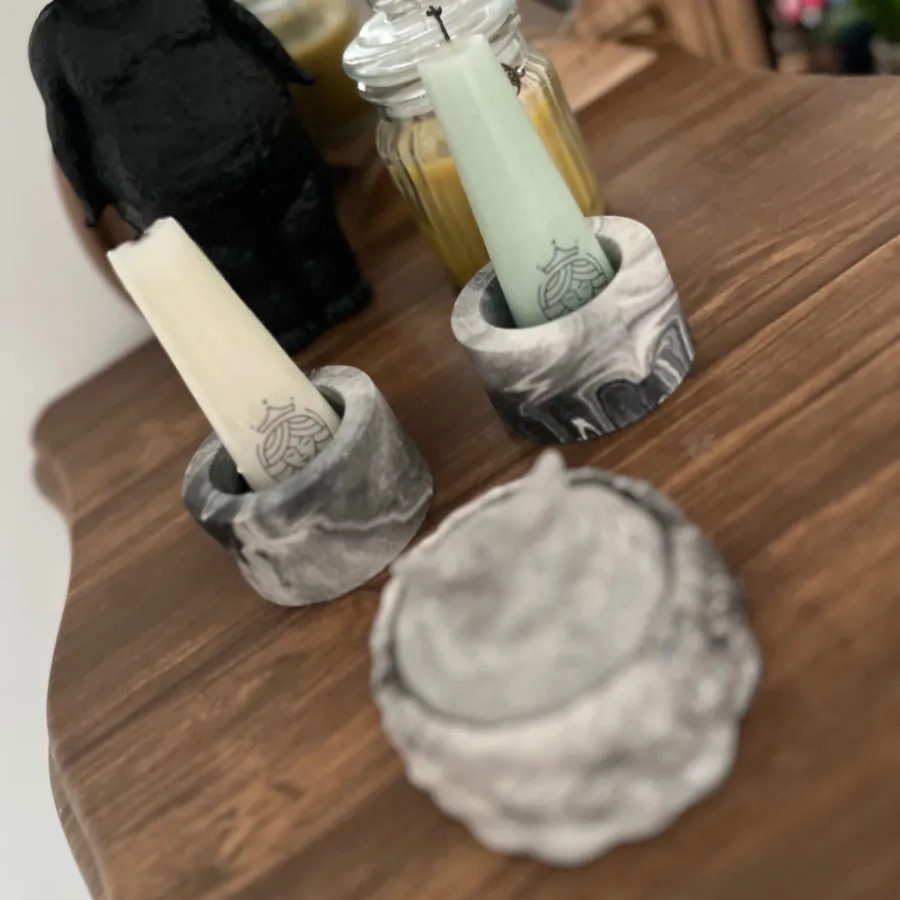 ست شمعدان و جاسیگاری