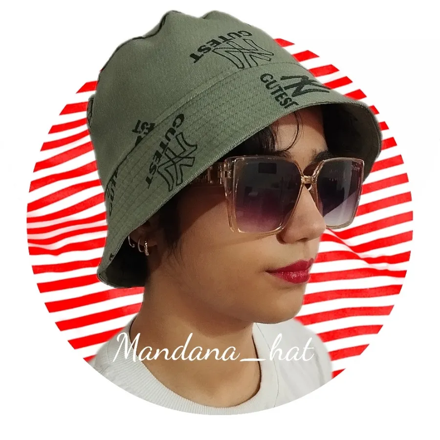 کلاه باکت کتان چاپی