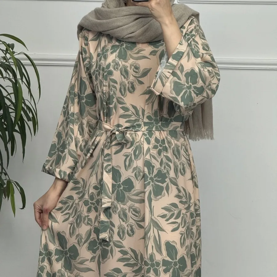 پیراهن کرپ فلور