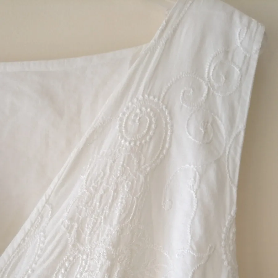 پیراهن نخی خامه دوزی