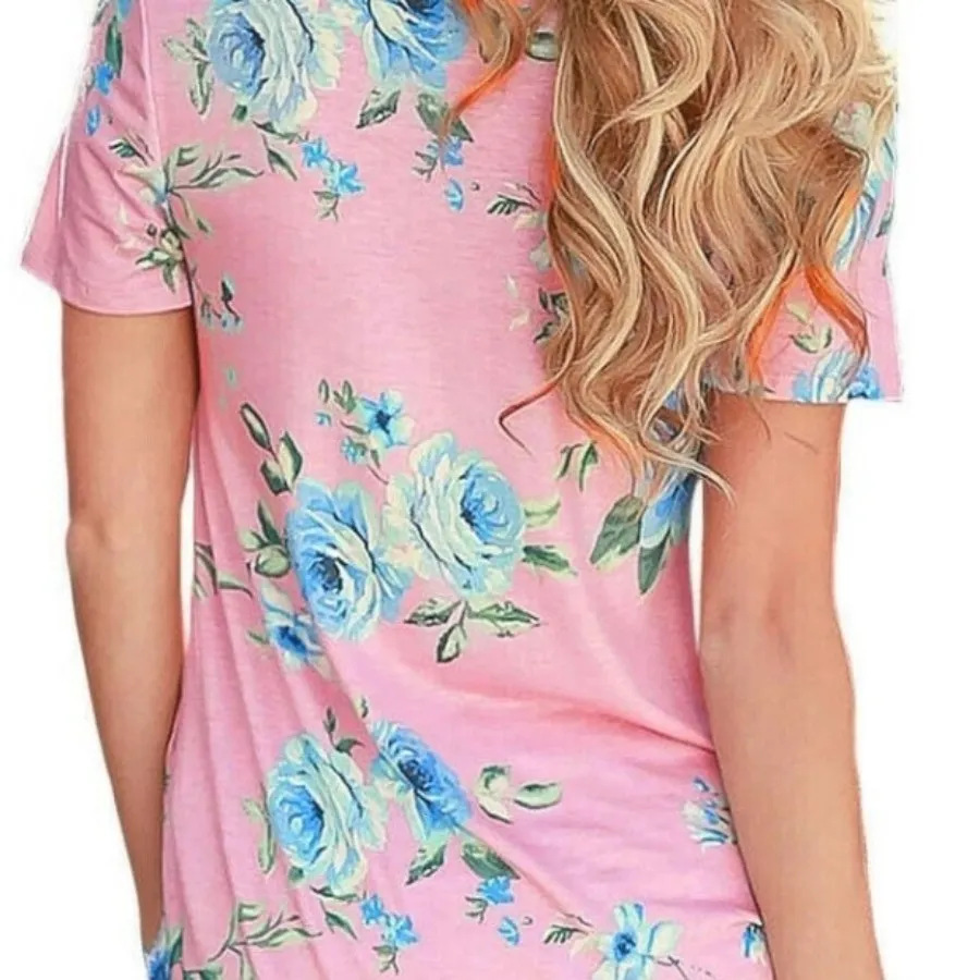 تیشرت نخی فلورال