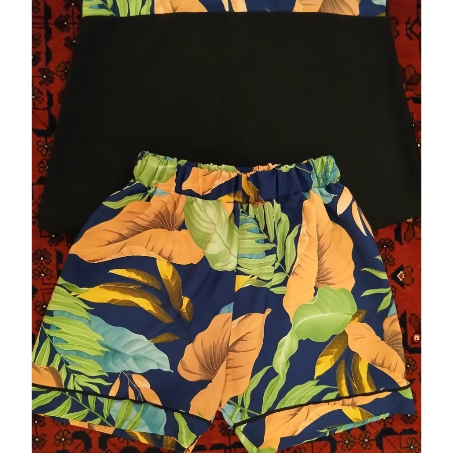 تاپ شلوارک گلدار