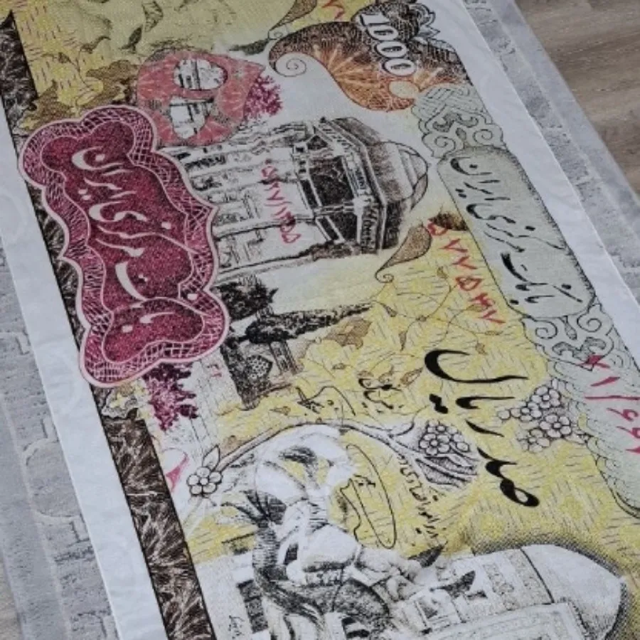 شال ابریشم سیلک طرح پول