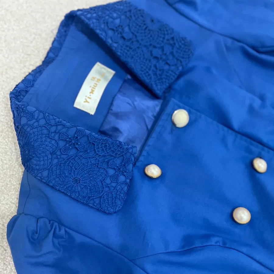 کت آبی کاربنی گیپوردار