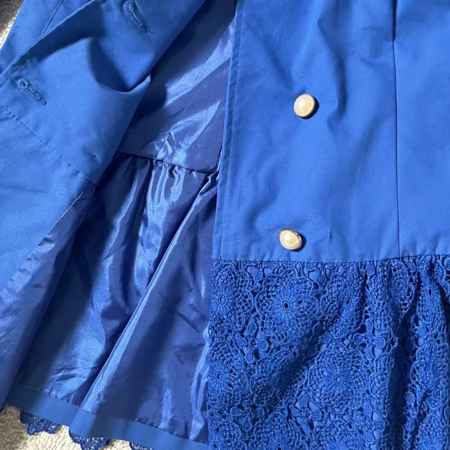 کت آبی کاربنی گیپوردار