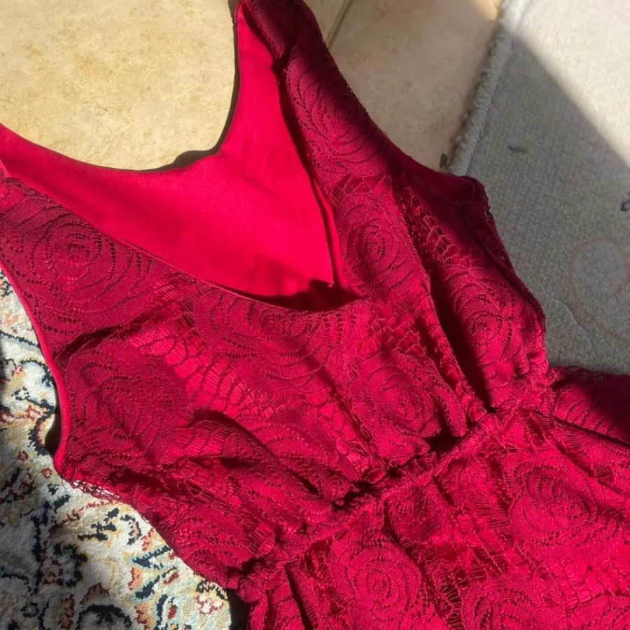 لباس مجلسی قرمز جیگری