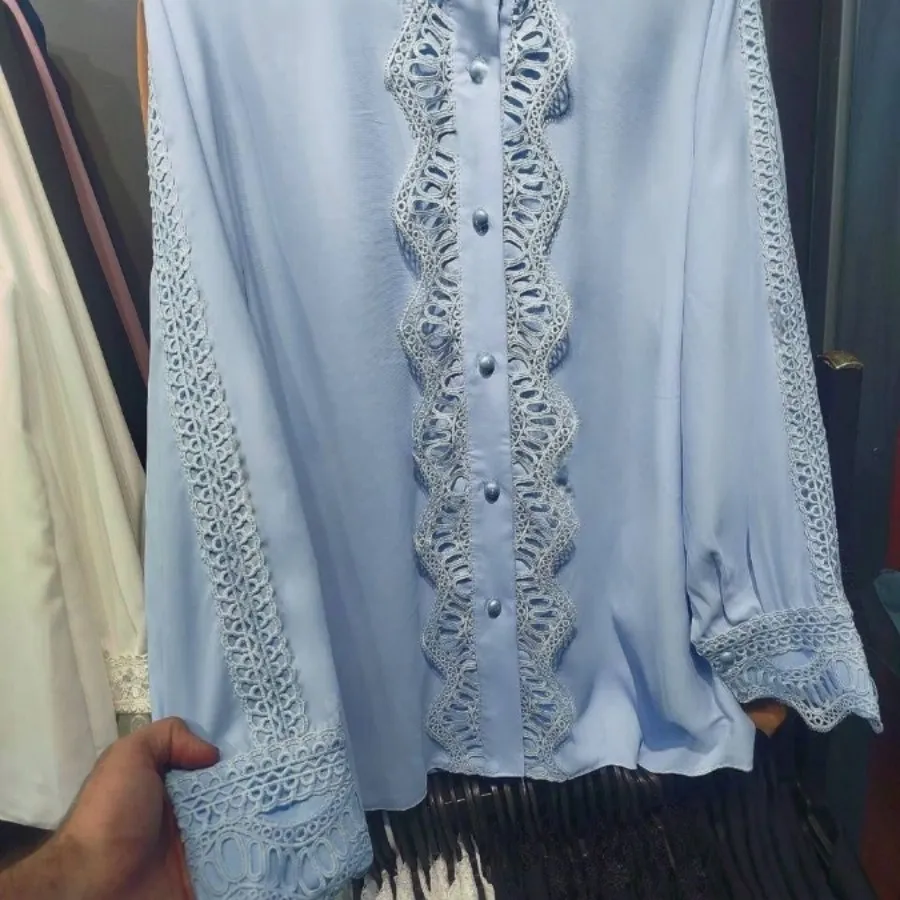 شومیز مجلسی آبی مشکی سبز