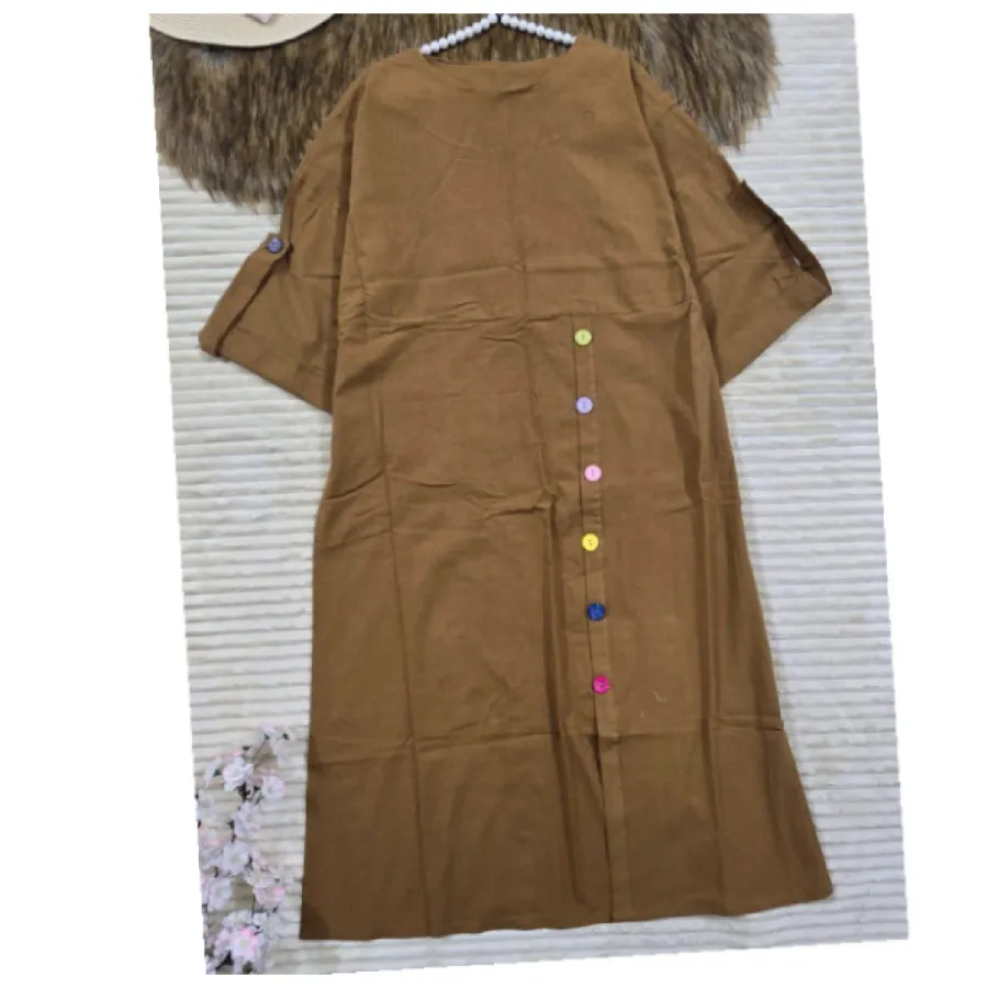 پیراهن دکمه رنگی