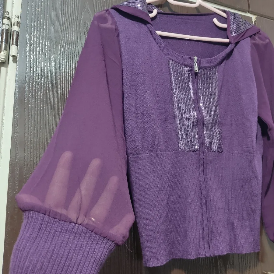 شومیز بافت کلاه دار