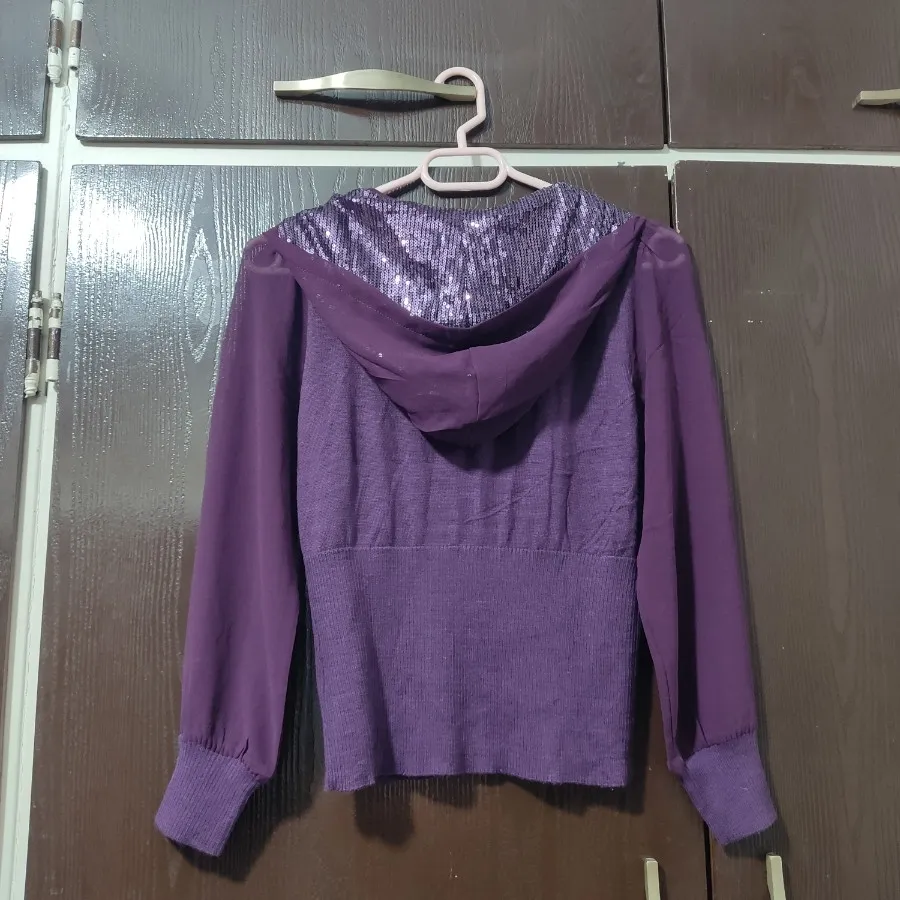 شومیز بافت کلاه دار