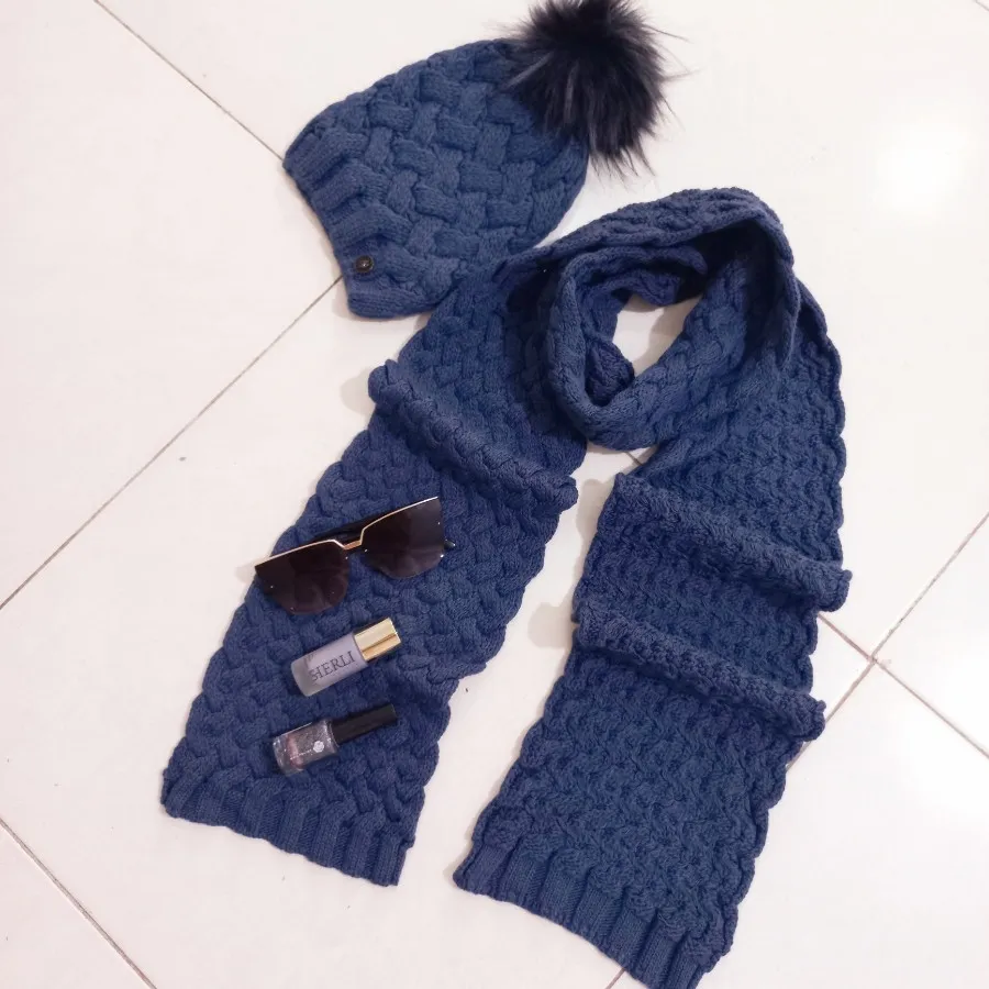 کلاه و شال گردن ست