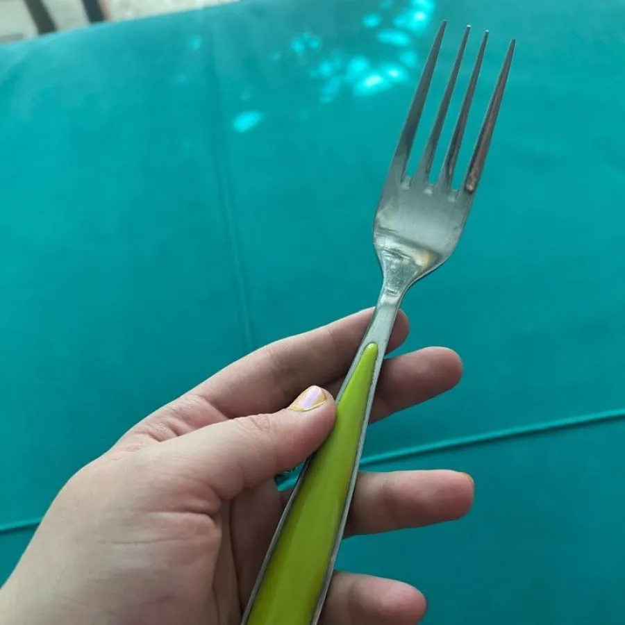 ست قاشق چنگال سبز