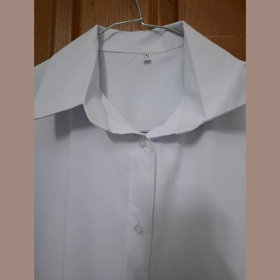 شومیز آستین کوتاه سفید