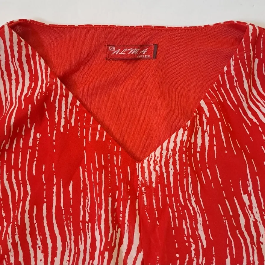 شومیز حریر مجلسی قرمز