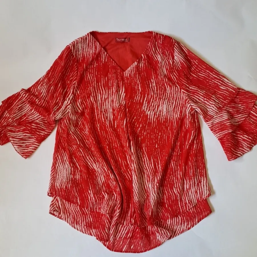 شومیز حریر مجلسی قرمز