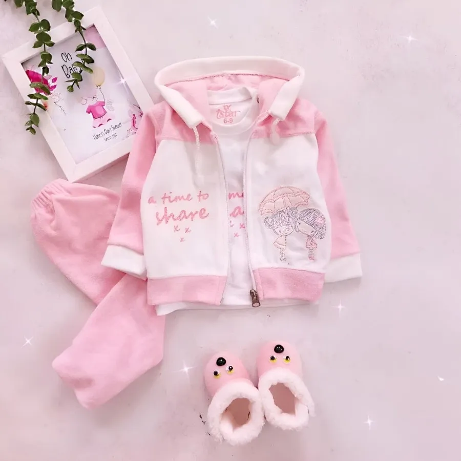 سه تیکه ی مخمل سویشرت دار