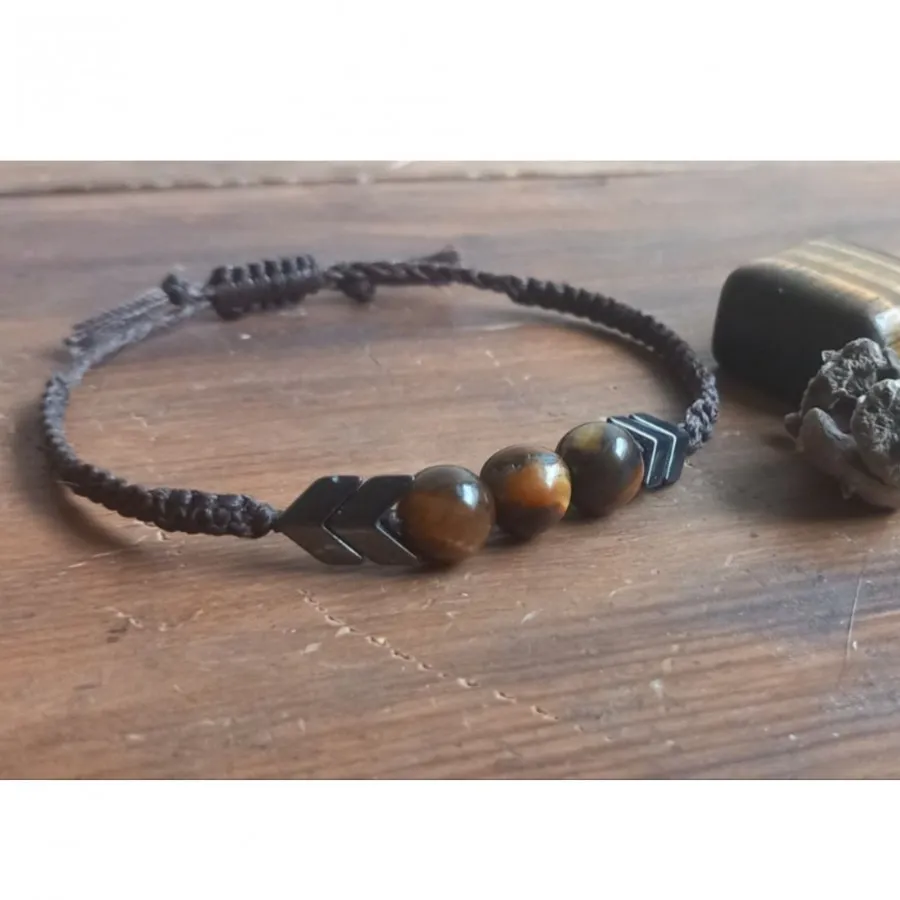 دستبند سه مهرهی چشم ببر