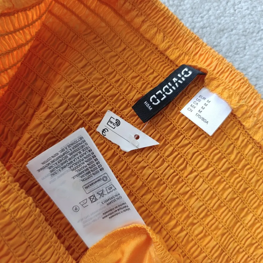 دامن نخی نارنجی برند H&M