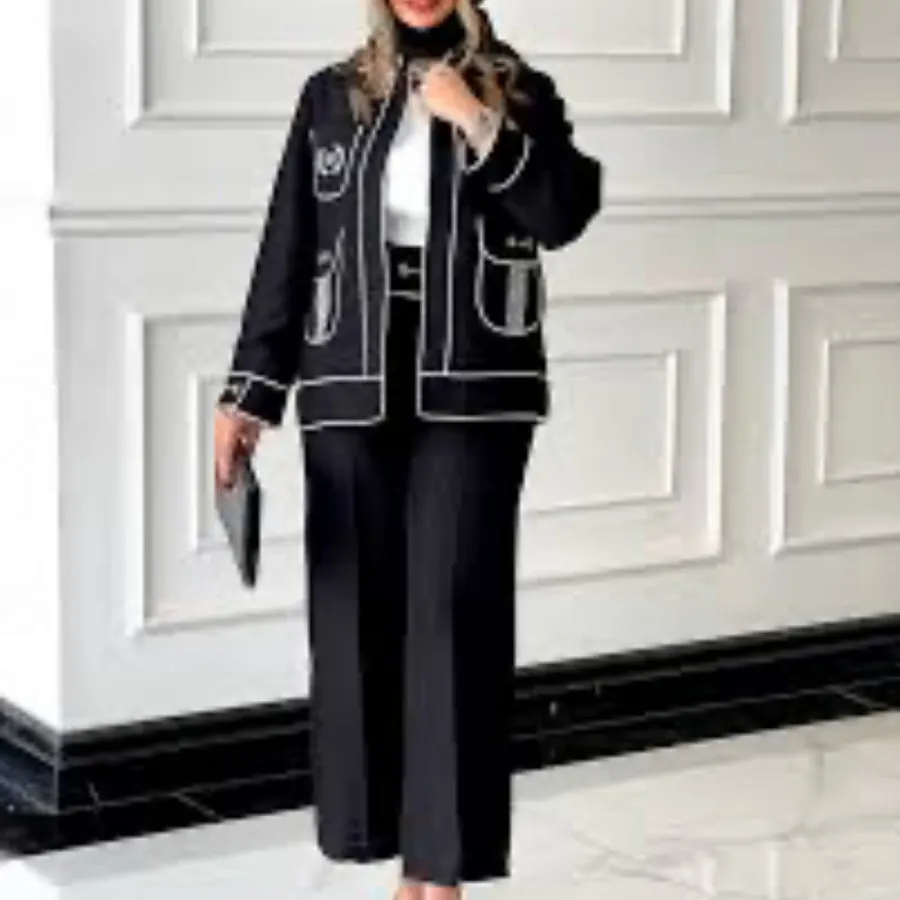 ست 3 تکه کت و شلوار و تاپ