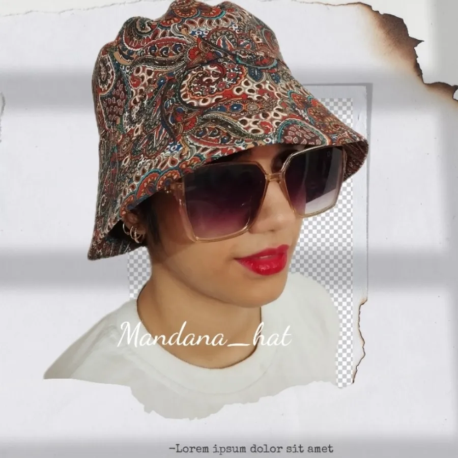 کلاه باکت پشت دالبر کتان