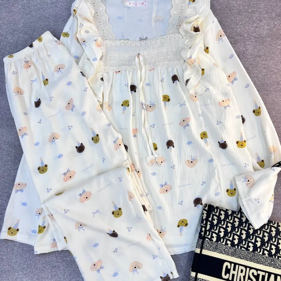 بلوز وشلوارجنس نخ موسلین