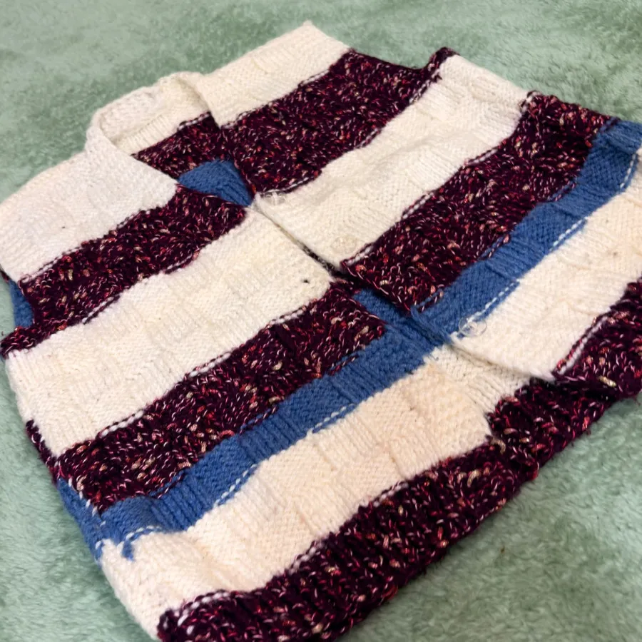 جلیقه بافت رنگ رنگی