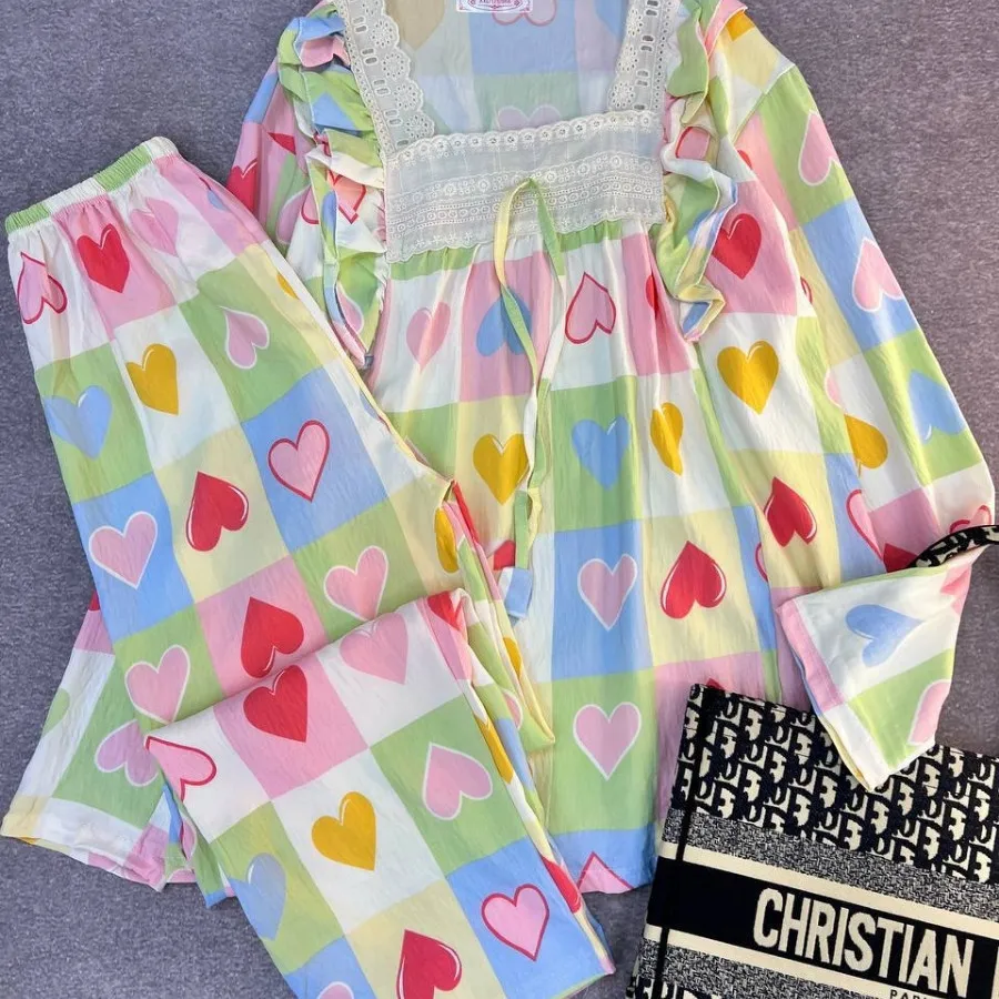 ست بلوزشلوارنخ موسلین خنک