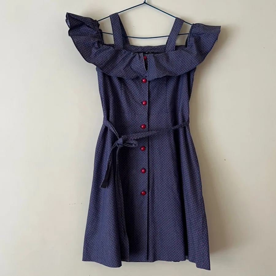 پیراهن خالدار دخترانه