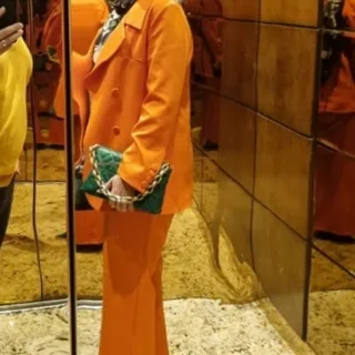 کت شلوار نارنجی