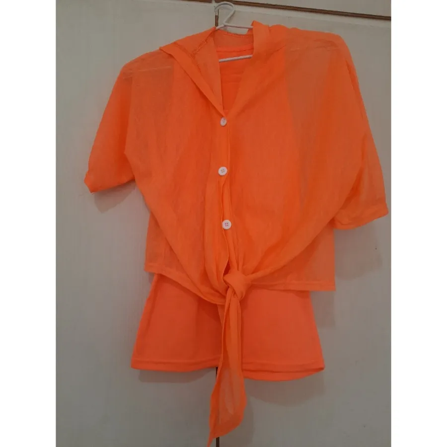 تاپ و رویه زنانه نارنجی